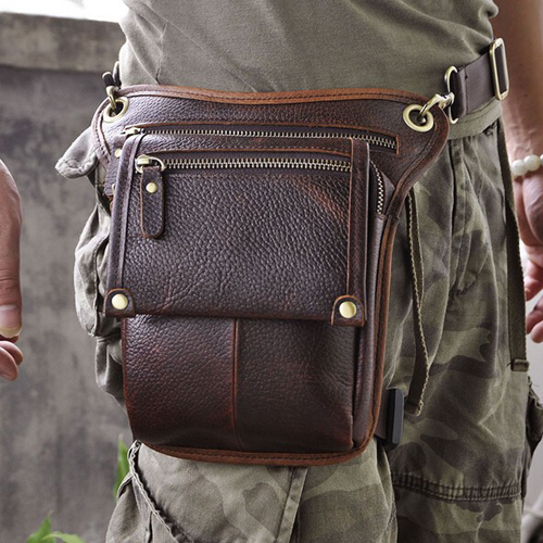 Boshiho waist pack vintage leather pouch