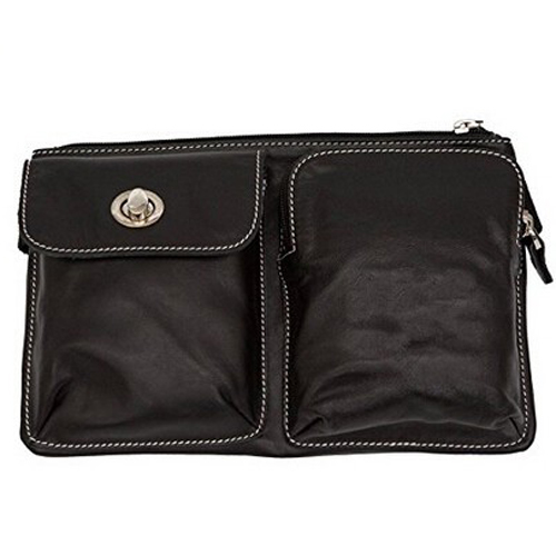 Boshiho luxurious full-grain leather durable and stylish hip bag